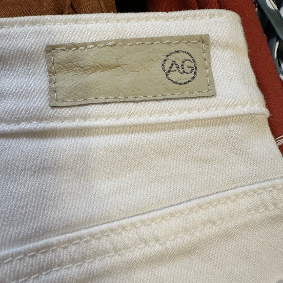 AG high-rise skinny ankle white button front jeans - Picture 3 of 7